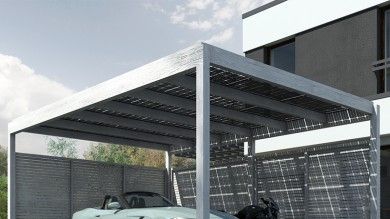 Nowość carport - wiata z ogniwami słonecznymi - fotowoltaiczny